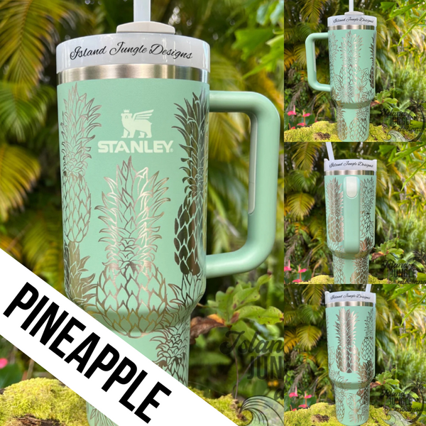 "Eucalyptus" Made to Order-Laser Engraved 40oz Quencher Tumbler-Full Wrap Design-Free Shipping!