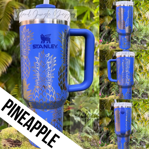 "Iris" Made to Order-Laser Engraved 40oz Quencher Tumbler-Full Wrap Design-Free Shipping!