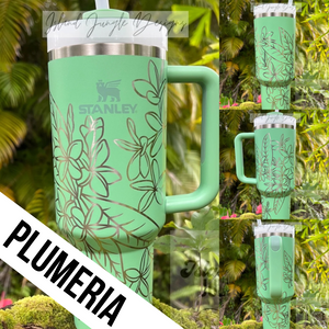 "Jade" Made to Order-Laser Engraved 40oz Quencher Tumbler-Full Wrap Design-Free Shipping!