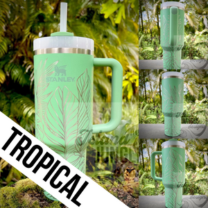 "Jade" Made to Order-Laser Engraved 40oz Quencher Tumbler-Full Wrap Design-Free Shipping!