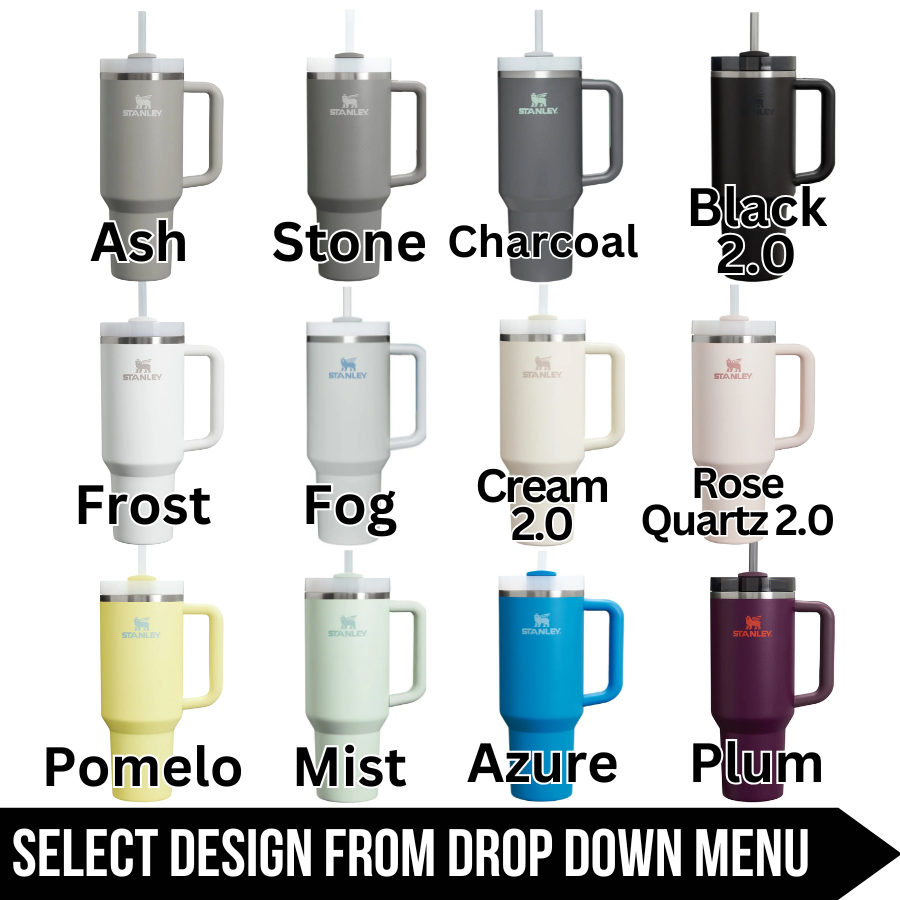 Made to Order-Laser Engraved 40oz Quencher Tumbler-Full Wrap Design-Free Shipping!