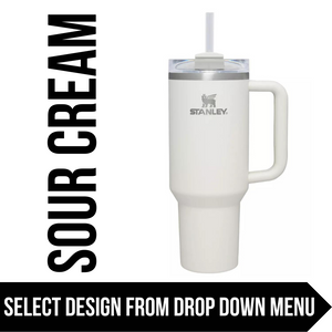 "Sour Cream" Made to Order-Laser Engraved 40oz Quencher Tumbler-Full Wrap Design-Free Shipping!