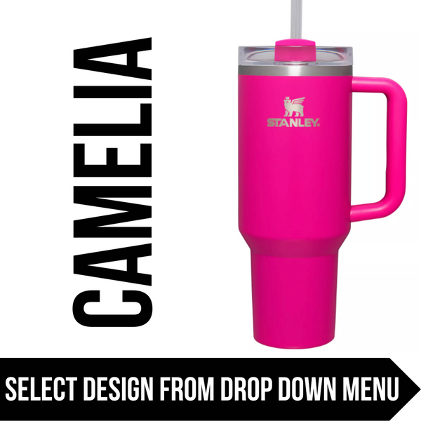 "Camelia" Made to Order-Laser Engraved 40oz Quencher Tumbler-Full Wrap Design-Free Shipping!