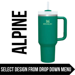 "Alpine" Made to Order-Laser Engraved 40oz Quencher Tumbler-Full Wrap Design-Free Shipping!