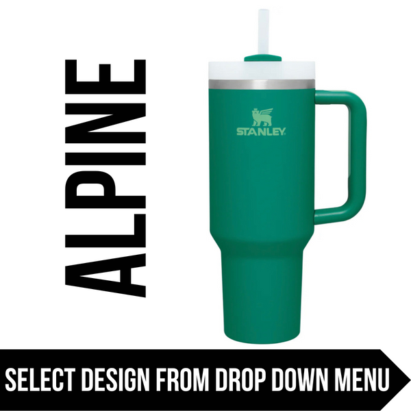 "Alpine" Made to Order-Laser Engraved 40oz Quencher Tumbler-Full Wrap Design-Free Shipping!