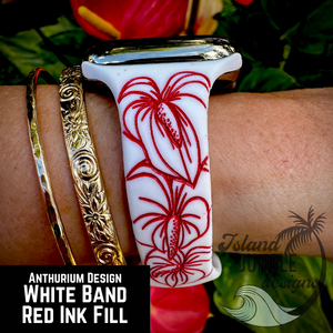 Slim Silicone Watch Band Compatible *Ink Fill Option* with Series 1-10, SE & Ultra