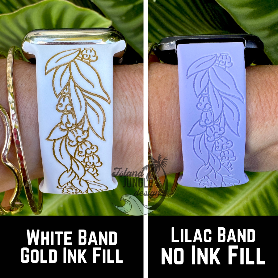 Lei Crown Flower & Maile Watchband Versa, 2 & Lite