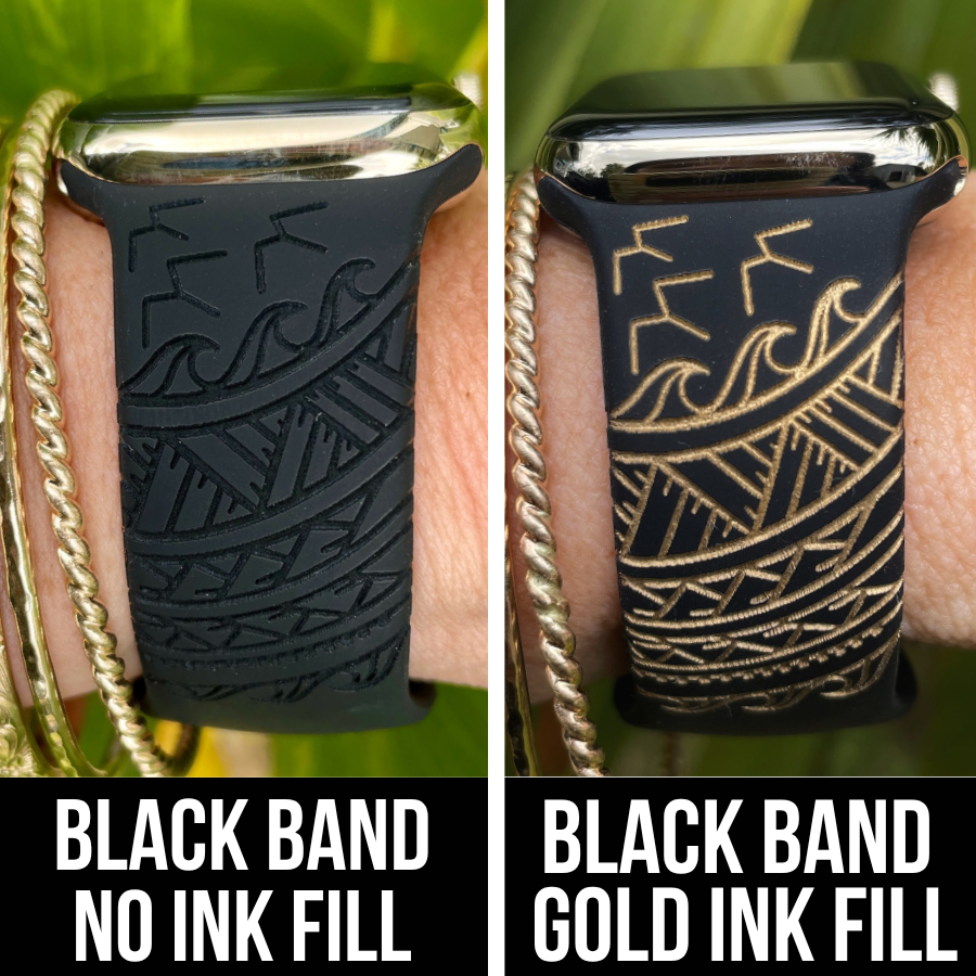 Iwa Bird Tribal Silicone Watch Band Compatible with Series 1-10, SE & Ultra