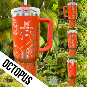 "Tigerlily" Made to Order-Laser Engraved 40oz Quencher Tumbler-Full Wrap Design-Free Shipping!