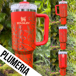 "Tigerlily" Made to Order-Laser Engraved 40oz Quencher Tumbler-Full Wrap Design-Free Shipping!