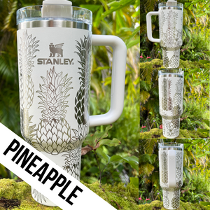 "Brilliant White" Made to Order-Laser Engraved 40oz Quencher Tumbler-Full Wrap Design-Free Shipping!