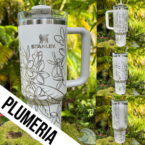 "Brilliant White" Made to Order-Laser Engraved 40oz Quencher Tumbler-Full Wrap Design-Free Shipping!