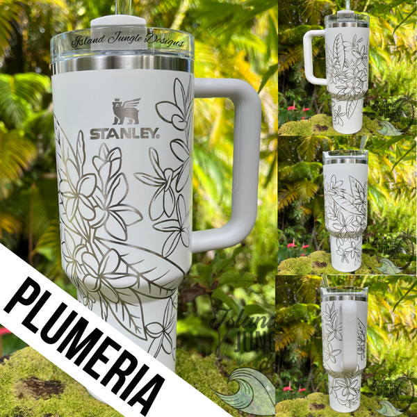"Brilliant White" Made to Order-Laser Engraved 40oz Quencher Tumbler-Full Wrap Design-Free Shipping!