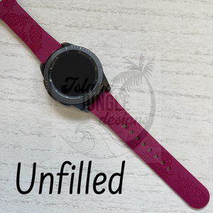 Pineapple 20mm Silicone Watch Band Compatible with Samsung Galaxy, FitBit Versa 3/4, Sense & PIxel