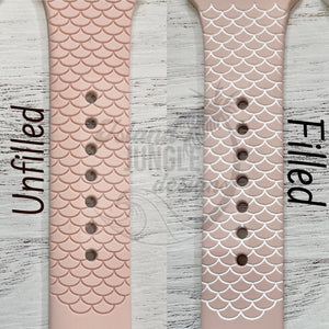 Mermaid Scale 22mm Silicone Watch Band Compatible with Samsung & More