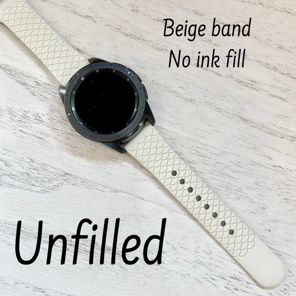 Mermaid Scale 22mm Silicone Watch Band Compatible with Samsung & More