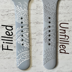 'Iwa Bird Tribal 22mm Silicone Watch Band Compatible with Samsung & More