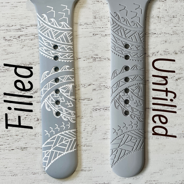 'Iwa Bird Tribal 22mm Silicone Watch Band Compatible with Samsung & More