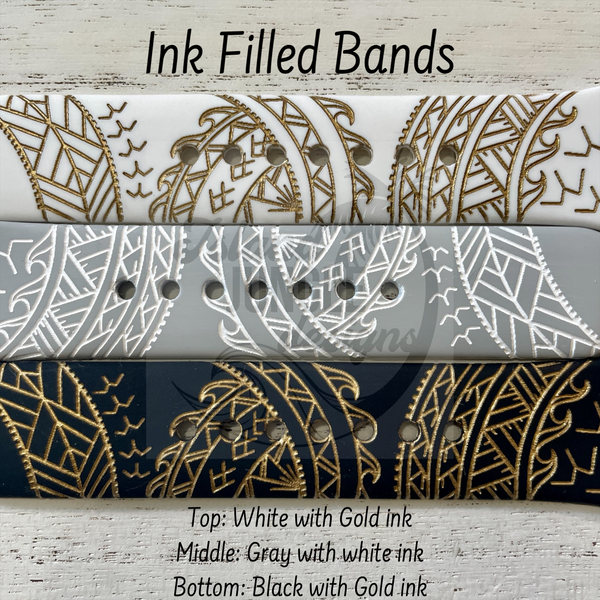 'Iwa Bird Tribal 22mm Silicone Watch Band Compatible with Samsung & More