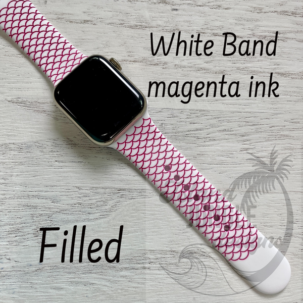 Mermaid Scale Silicone Watch Band Compatible with Series 1-9, SE & Ultra