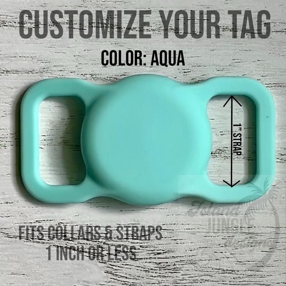 1" Collar & Strap ID Tag Compatible with Air Tag.  No Ink Fill.
