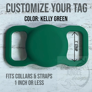 1" Collar & Strap ID Tag Compatible with Air Tag.  No Ink Fill.