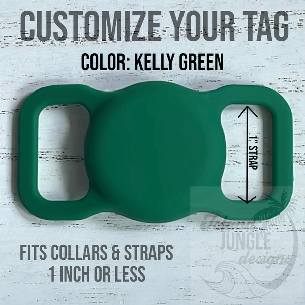 1" Collar & Strap ID Tag Compatible with Air Tag.  No Ink Fill.