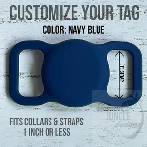 1" Collar & Strap ID Tag Compatible with Air Tag.  No Ink Fill.