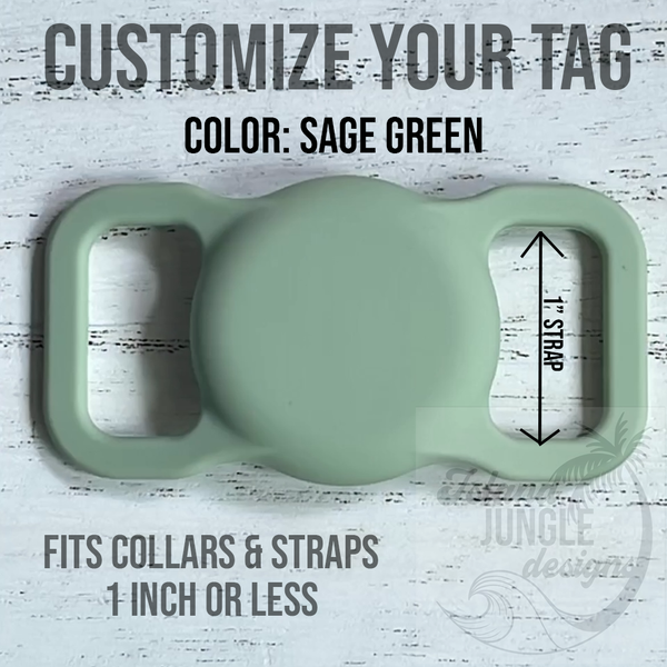1" Collar & Strap ID Tag Compatible with Air Tag.  No Ink Fill.