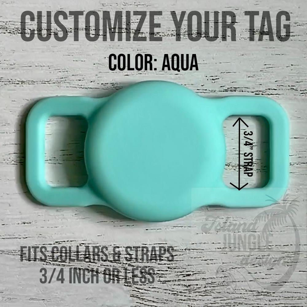 3/4" Collar & Strap ID Tag Compatible with Air Tag. No Ink Fill