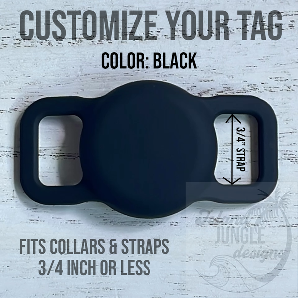 3/4" Collar & Strap ID Tag Compatible with Air Tag. No Ink Fill
