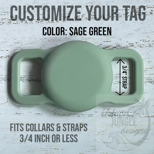 3/4" Collar & Strap ID Tag Compatible with Air Tag. No Ink Fill