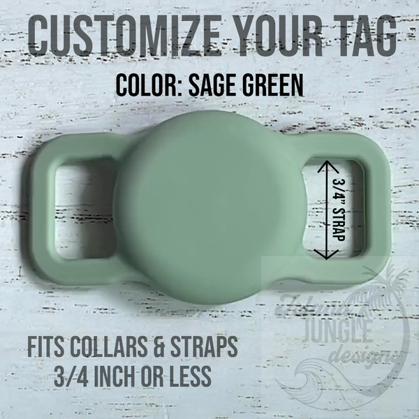 3/4" Collar & Strap ID Tag Compatible with Air Tag. No Ink Fill