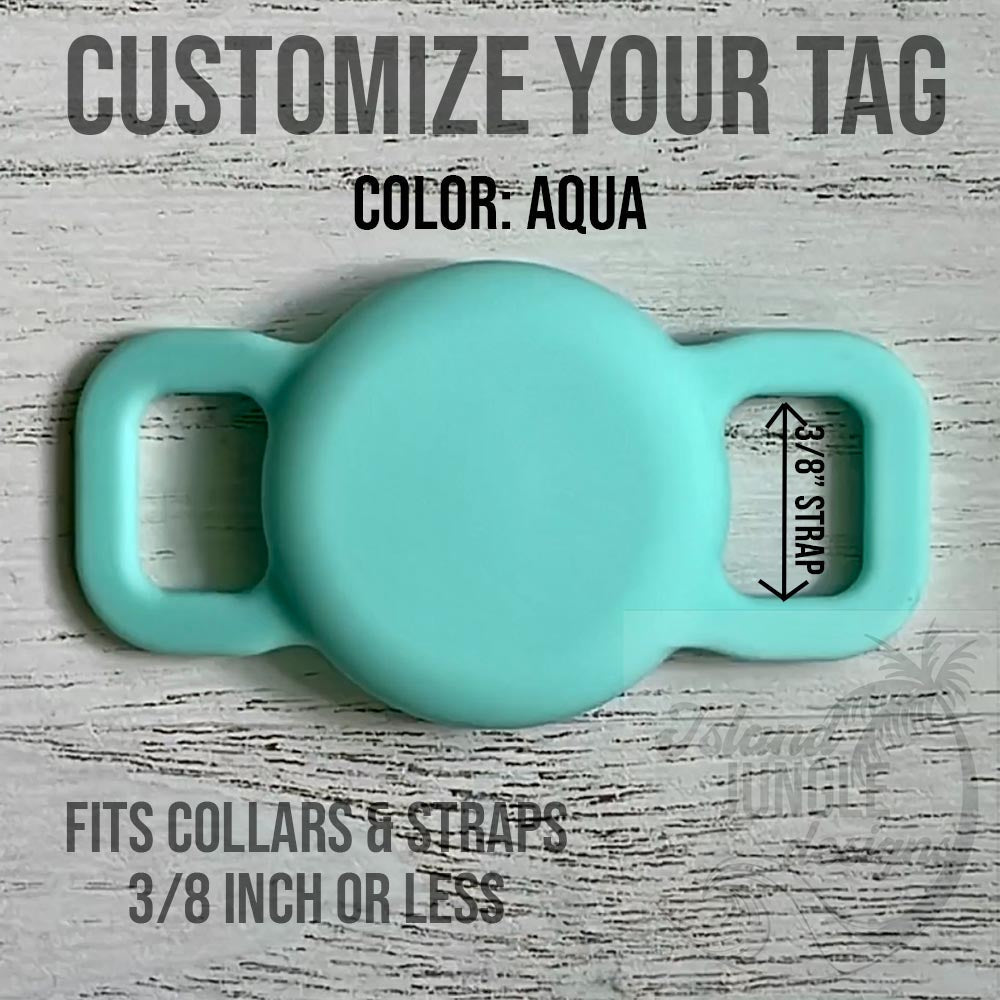 3/8" Collar & Strap ID Tag Compatible with Air Tag. No Ink Fill.