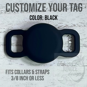 3/8" Collar & Strap ID Tag Compatible with Air Tag. No Ink Fill.