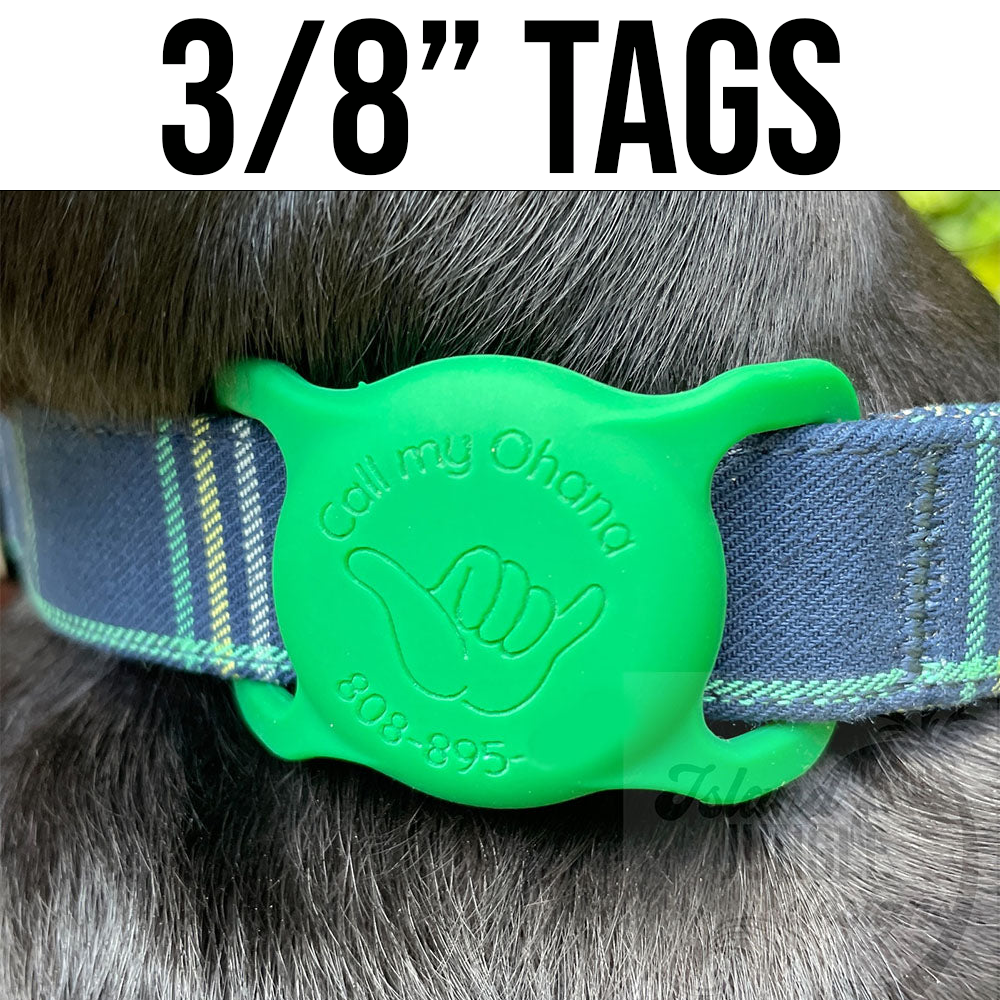 3/8 Collar & Strap ID Tag Compatible with Air Tag – Island Jungle Designs