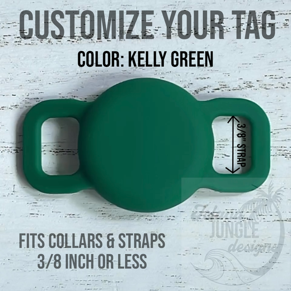 3/8" Collar & Strap ID Tag Compatible with Air Tag. No Ink Fill.