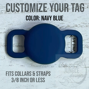 3/8" Collar & Strap ID Tag Compatible with Air Tag. No Ink Fill.