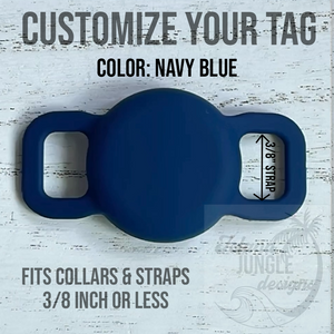 3/8" Collar & Strap ID Tag Compatible with Air Tag