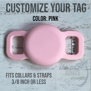 3/8" Collar & Strap ID Tag Compatible with Air Tag