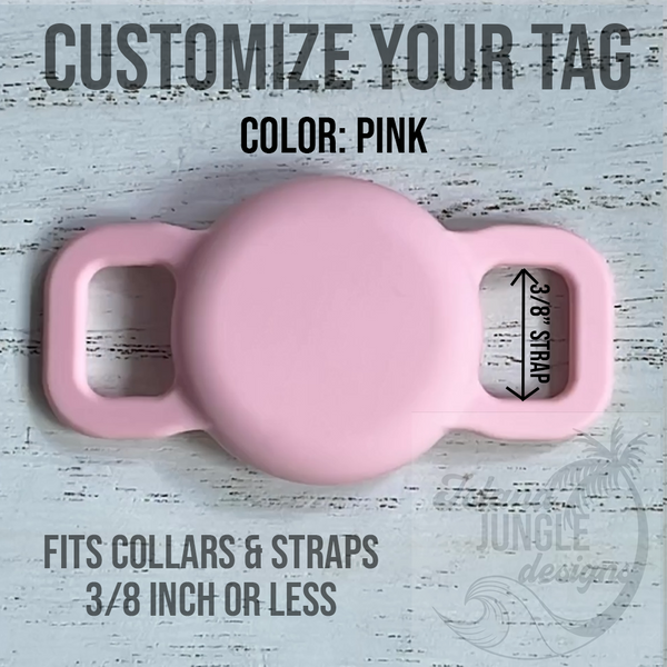 3/8" Collar & Strap ID Tag Compatible with Air Tag