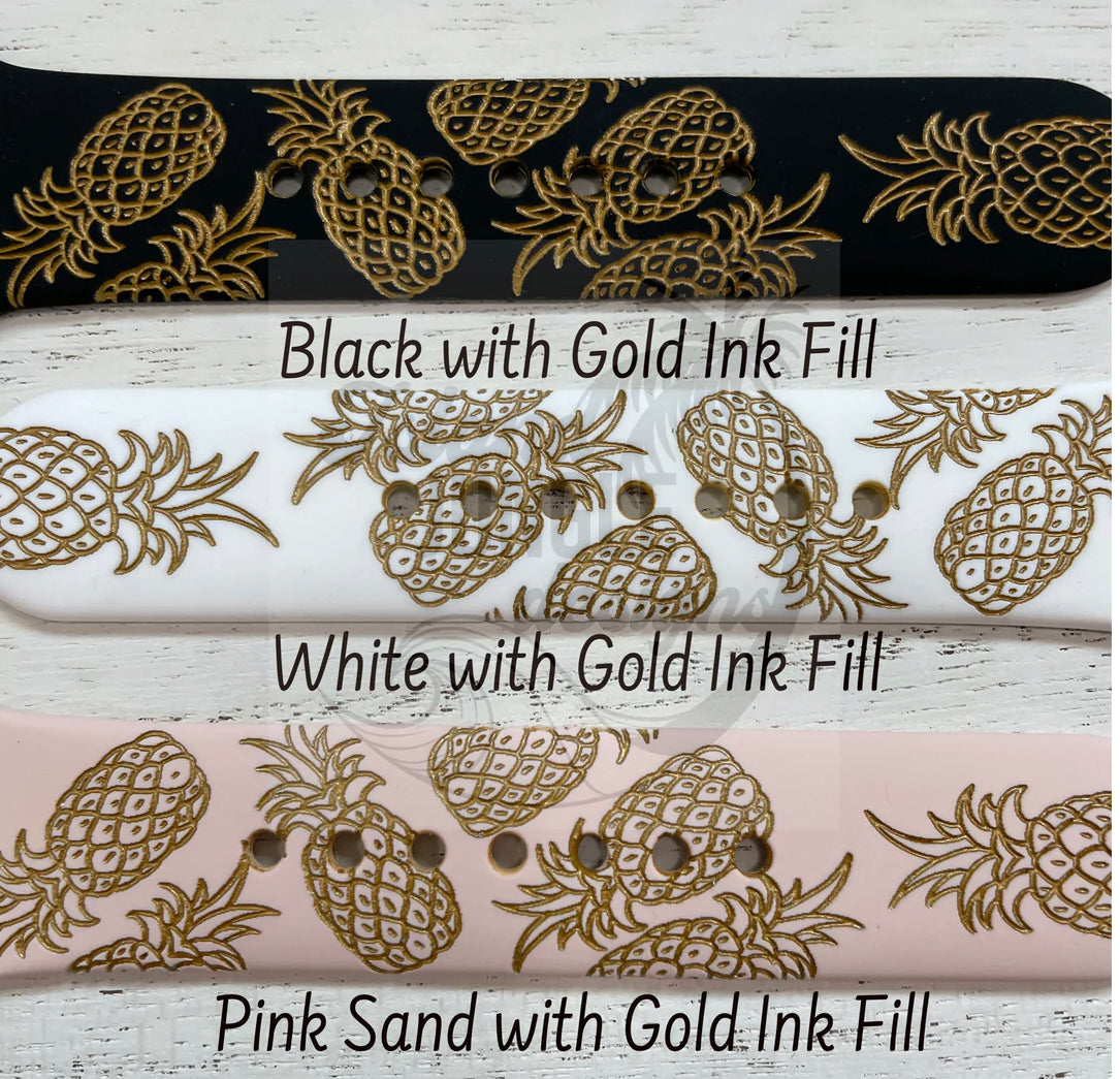 Pineapple Watch Band Compatible with Series 1-11, SE & Ultra