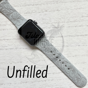 HIbiscus Silicone Watch Band Compatible with Fitbit Versa, Versa 2, and Versa Lite
