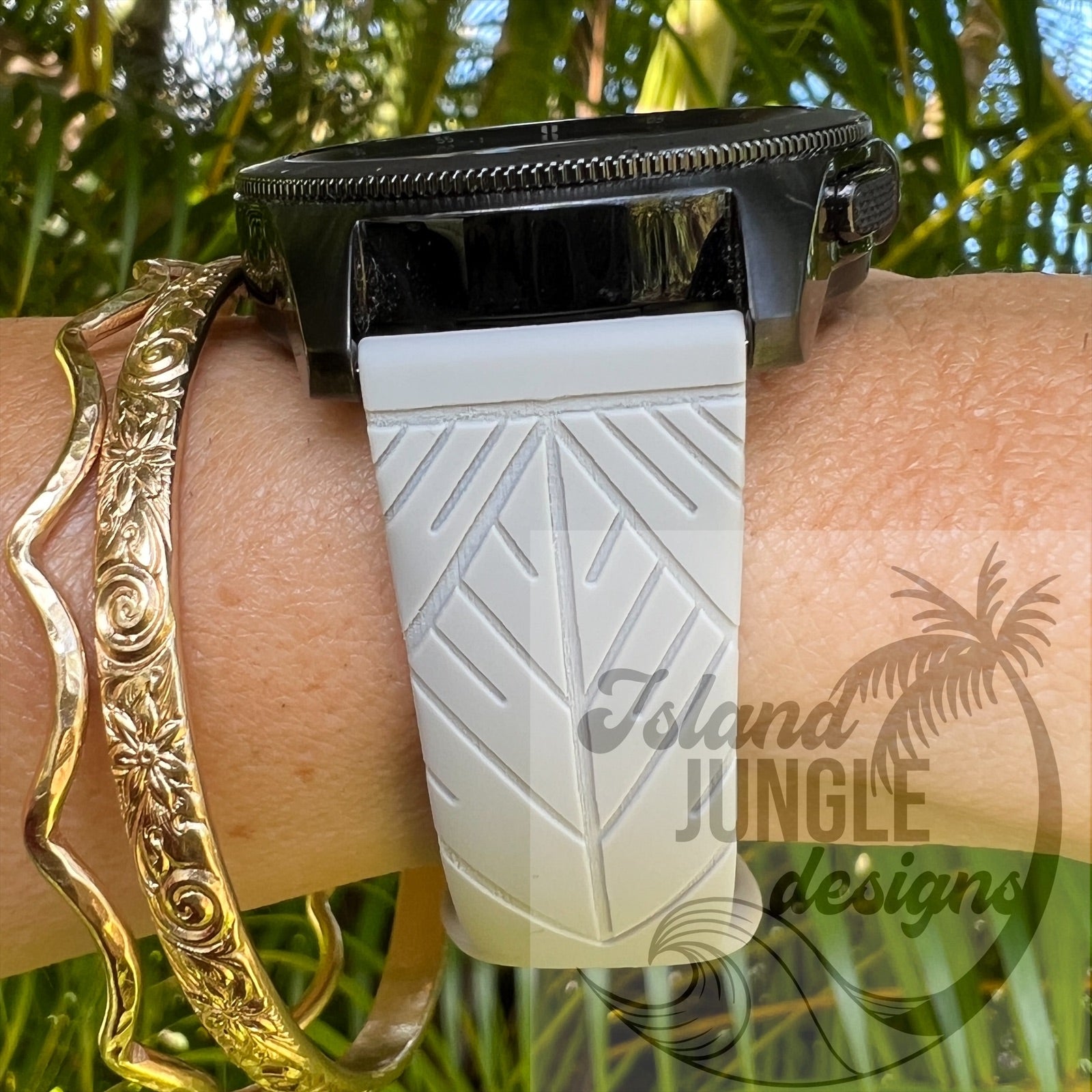 Diamond Lauhala 20mm Silicone Watch Band Compatible with Samsung & More