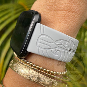 Hoe Wa'a-Paddling Silicone Watch Band Compatible with Fitbit Versa, Versa 2, and Versa Lite