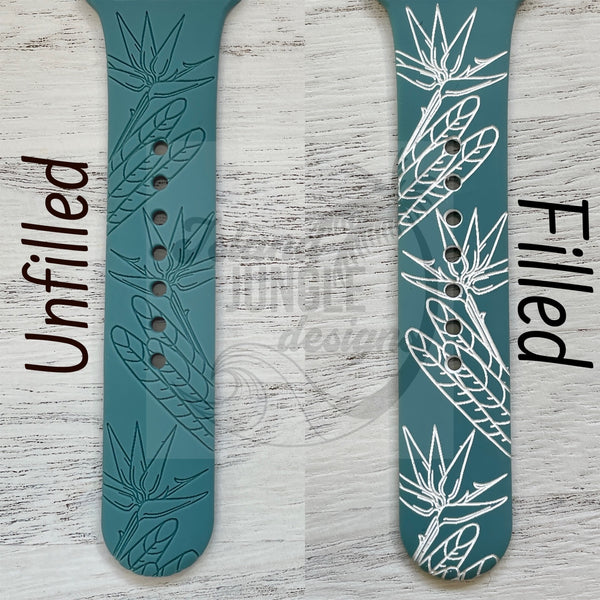 Bird of Paradise Silicone Watch Band Compatible with Series 1-9, SE & Ultra