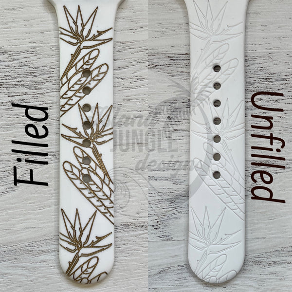 Bird of Paradise Silicone Watch Band Compatible with Fitbit Versa, Versa 2, and Versa Lite