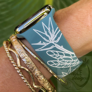 Bird of Paradise Silicone Watch Band Compatible with Series 1-9, SE & Ultra