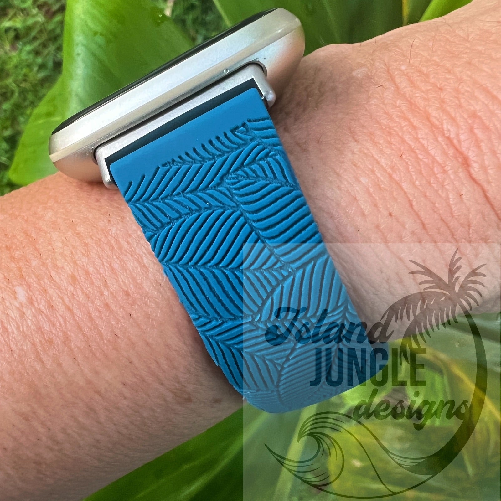 Jungle Canopy Silicone Watch Band Compatible with Versa 3/4 & Sense/Sense 2