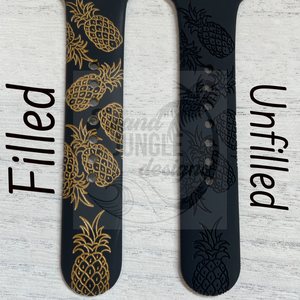 Pineapple 20mm Silicone Watch Band Compatible with Samsung & More
